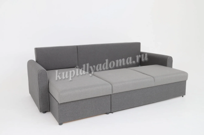 Угловой диван-кровать Амур ДУ комплектация 3 (Плюш корица/Плюш крем) 2 кат