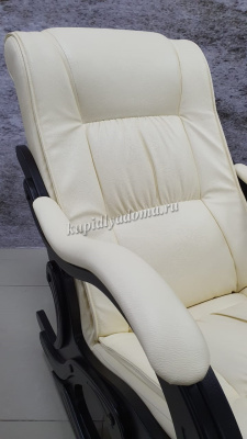 Кресло-качалка Модель 77 (Венге/Экокожа бежевая Dundi 112)